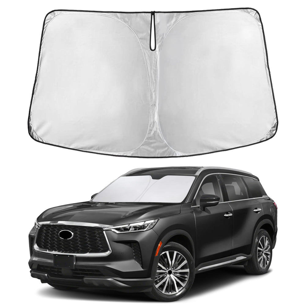 EcoNour front view installed on Infiniti QX60 blocking sunlight