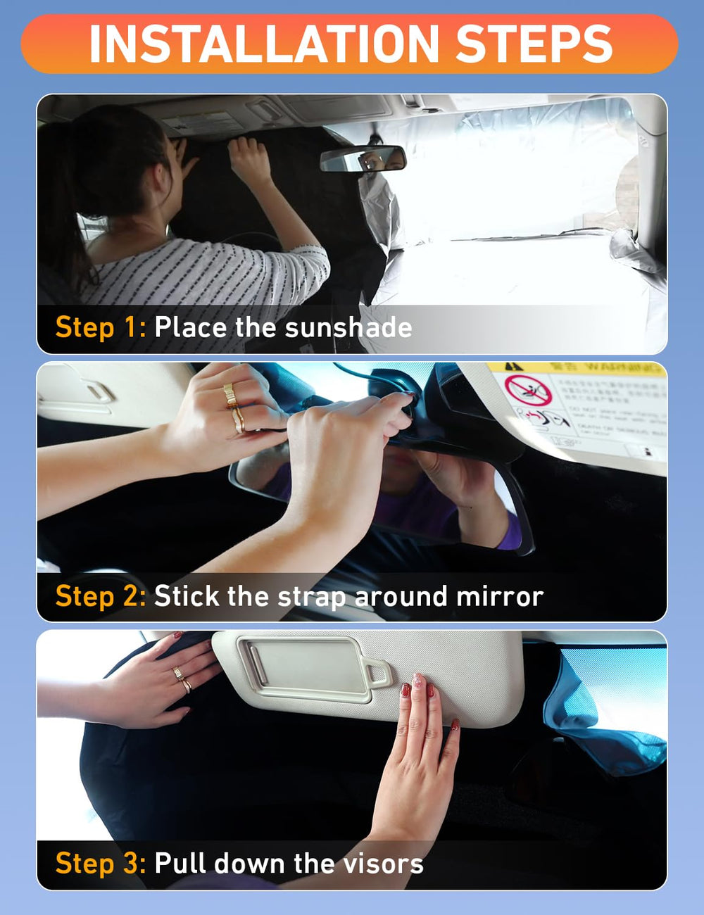 EcoNour installed showing dashboard protection and reduced cabin heat benefit