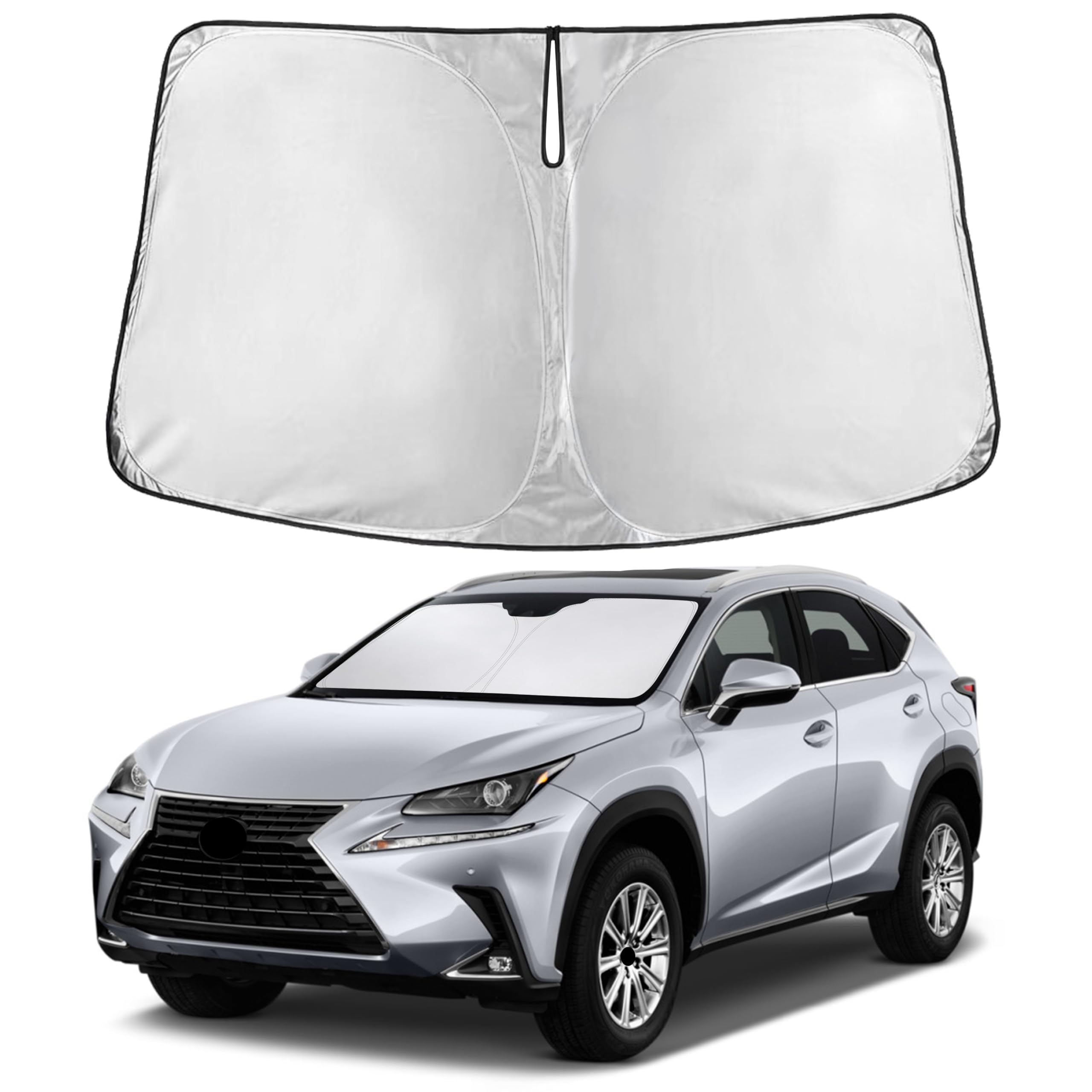 EcoNour front packaging showing Lexus NX fit and full windshield coverage benefits