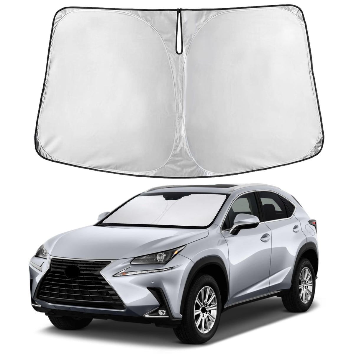 EcoNour front packaging showing Lexus NX fit and full windshield coverage benefits