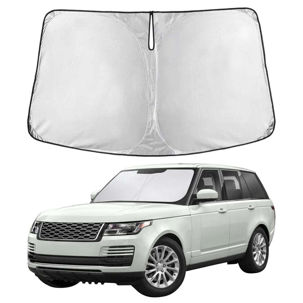 EcoNour front view of sunshade packaging showing vehicle-specific fit and protection