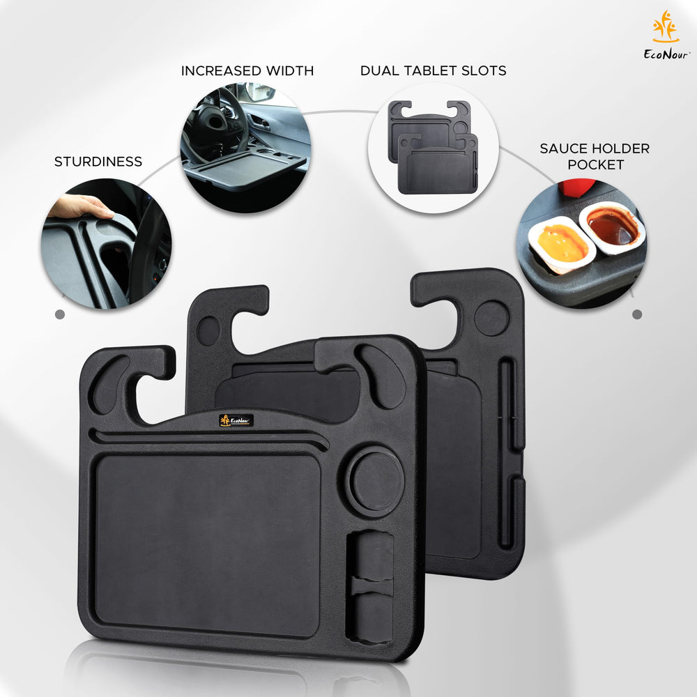 EcoNour close-up of integrated sauce dip holder keeping meals tidy and spill-free