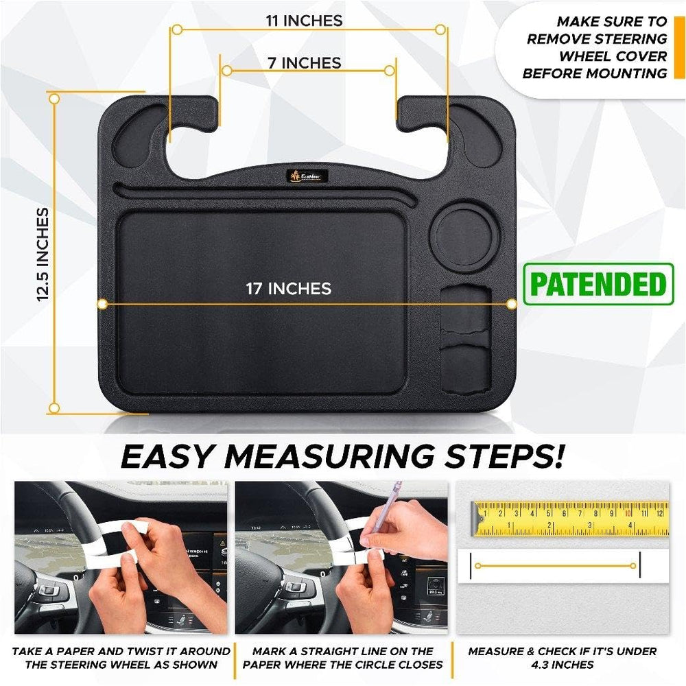 EcoNour detail of front and rear tablet slots holding screens for hands-free use