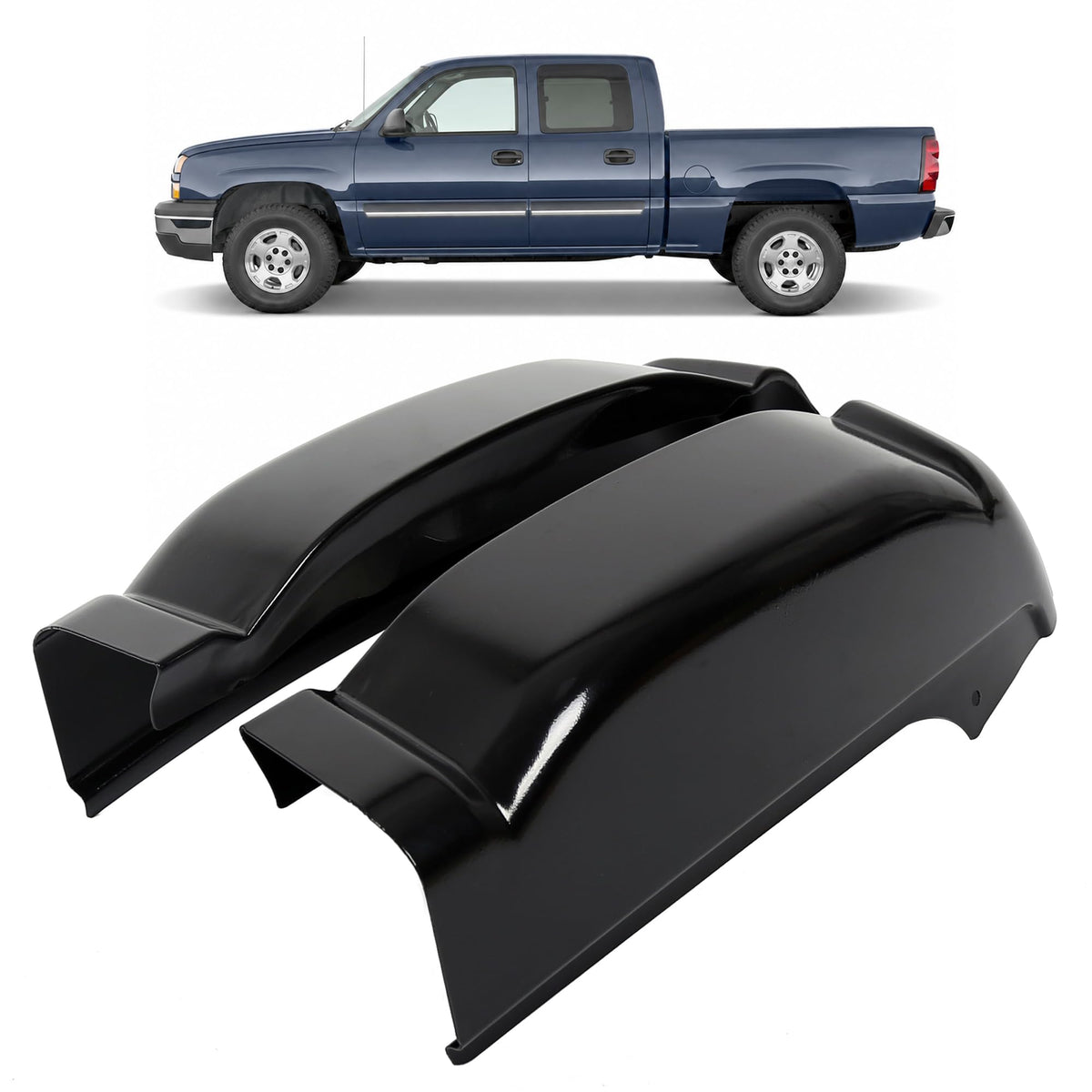 ECOTRIC front view of both cab corners showing fit and clean edges for perfect replacement