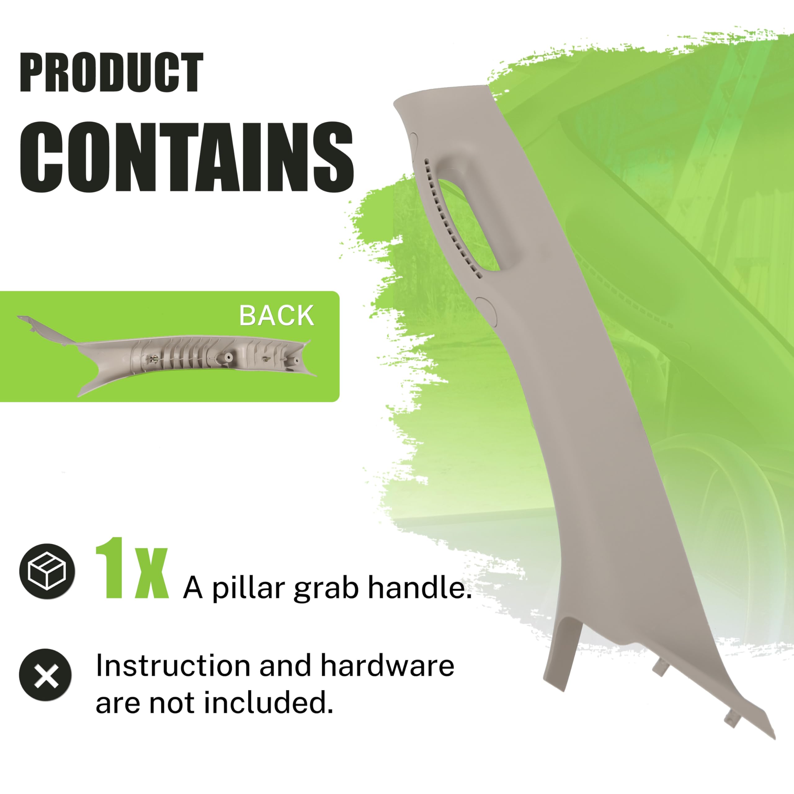 ECOTRIC left grab handle scale next to ruler illustrating accurate size
