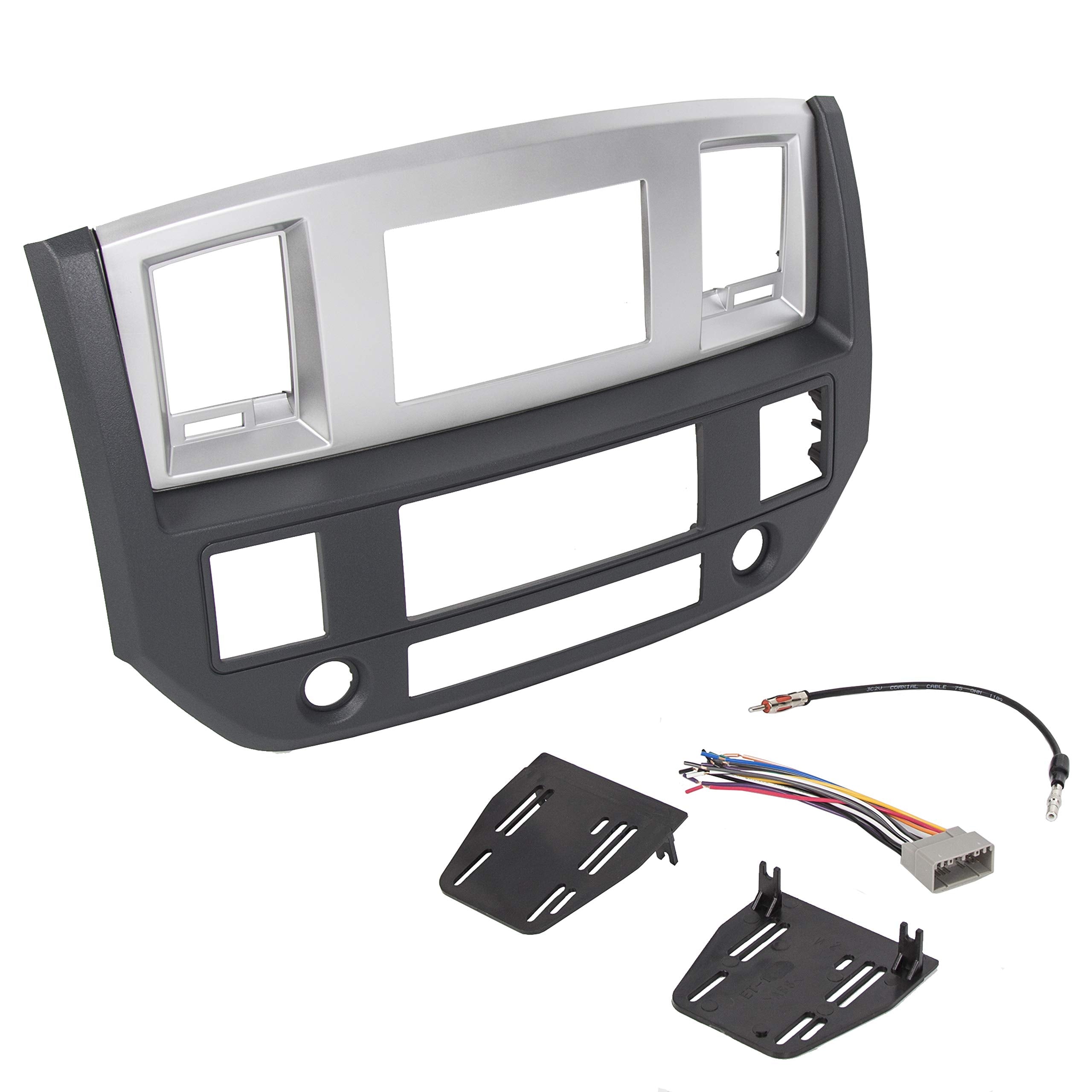 ECOTRIC bezel next to ruler showing scale for double-DIN fit