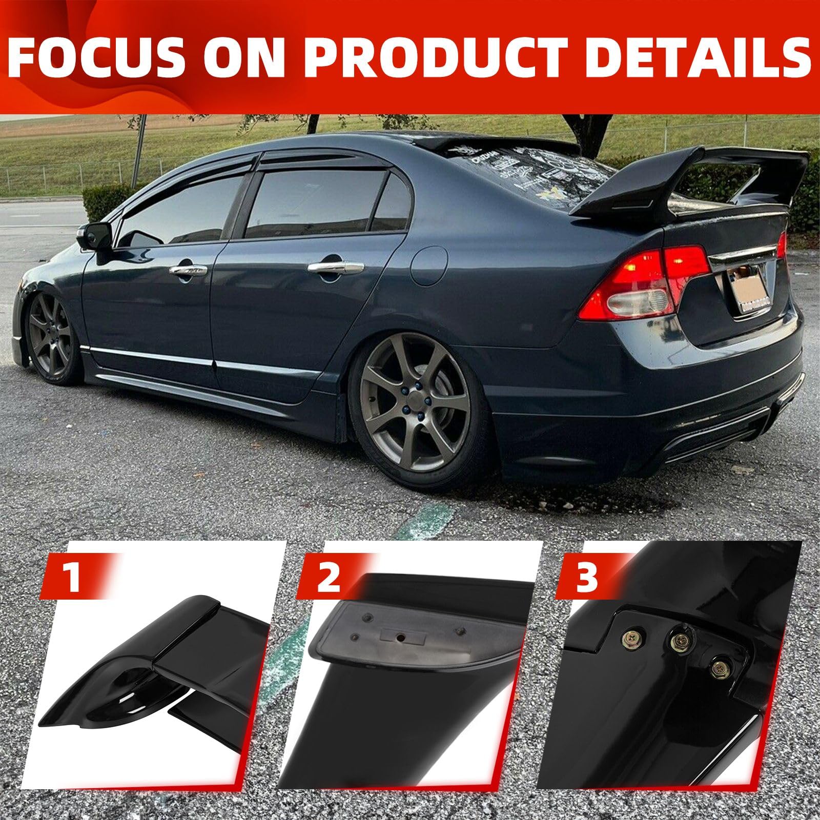 ECOTRIC spoiler next to ruler showing scale for fit confirmation and sizing help