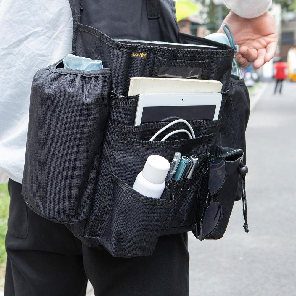 ECWKVN size comparison with laptop and folder showing capacity benefit