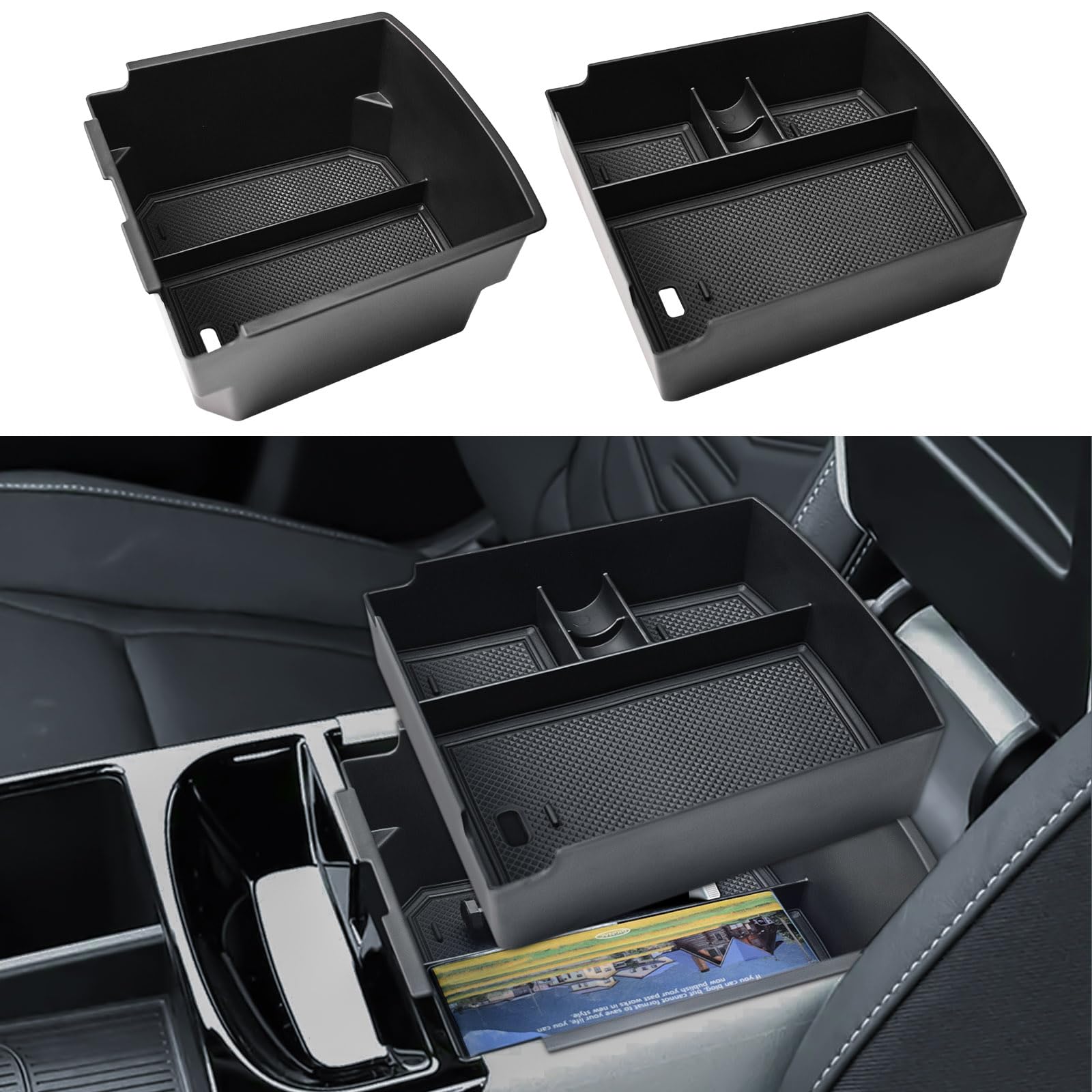 EDBETOS organizer front view showing exact fit and tidy storage benefit
