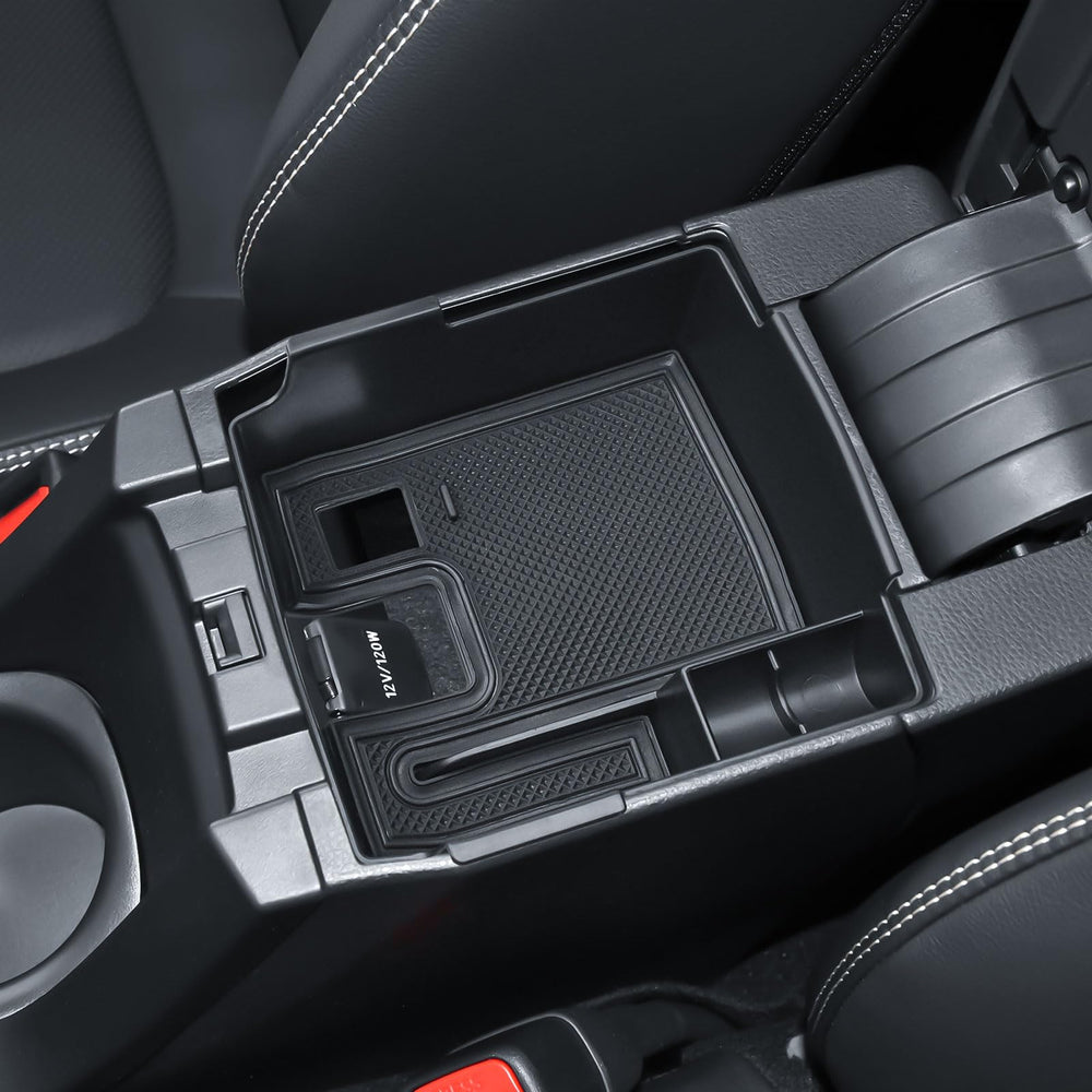 EDBETOS dashboard box fitted behind 8-inch screen for discreet storage