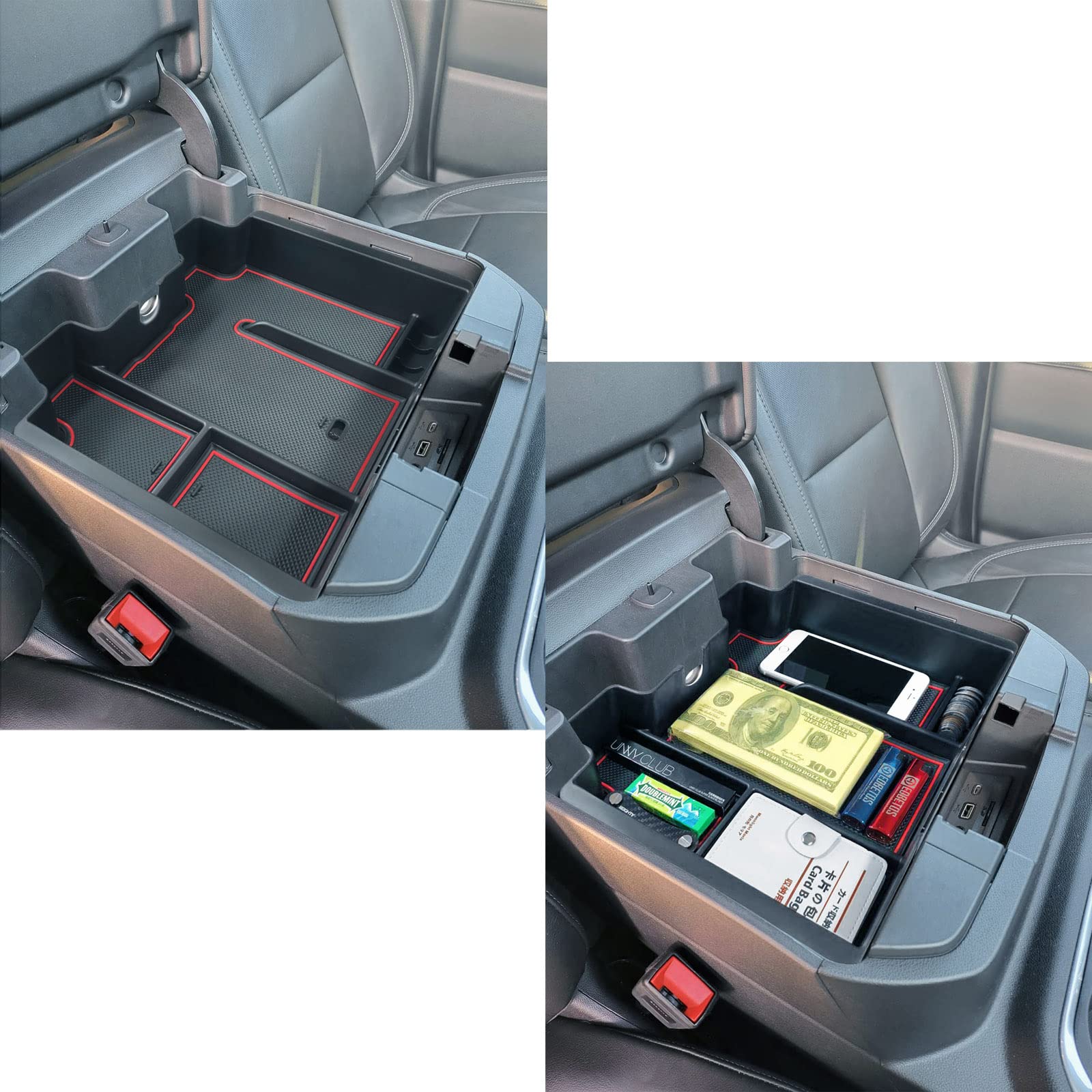 EDBETOS lower compartment detail holding tools and larger items securely