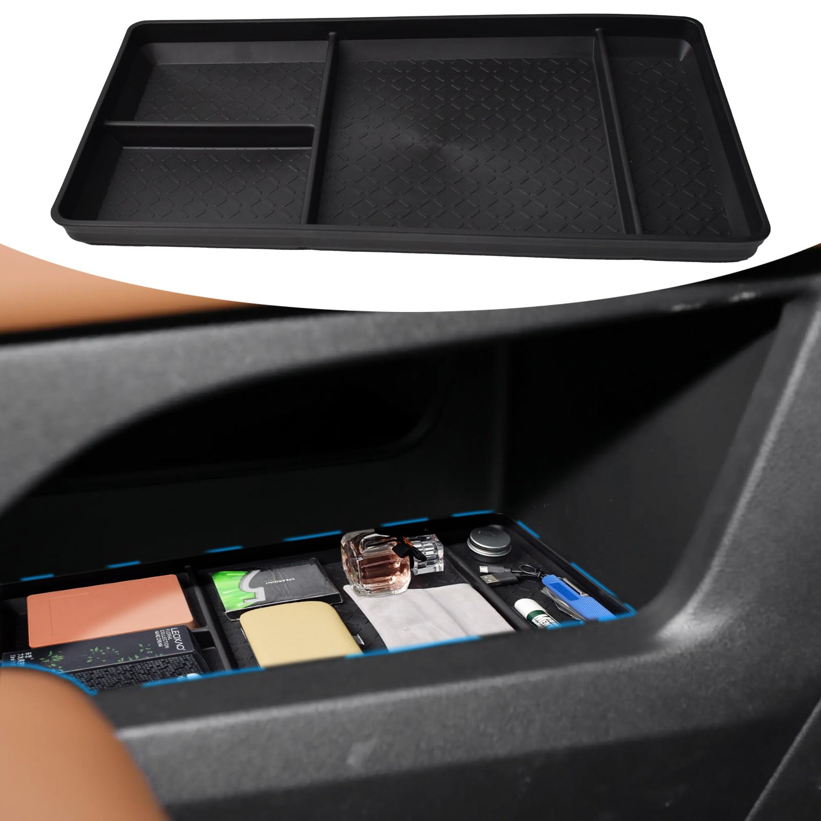 EDBETOS front view of tray showing exact Pathfinder fit and tidy storage