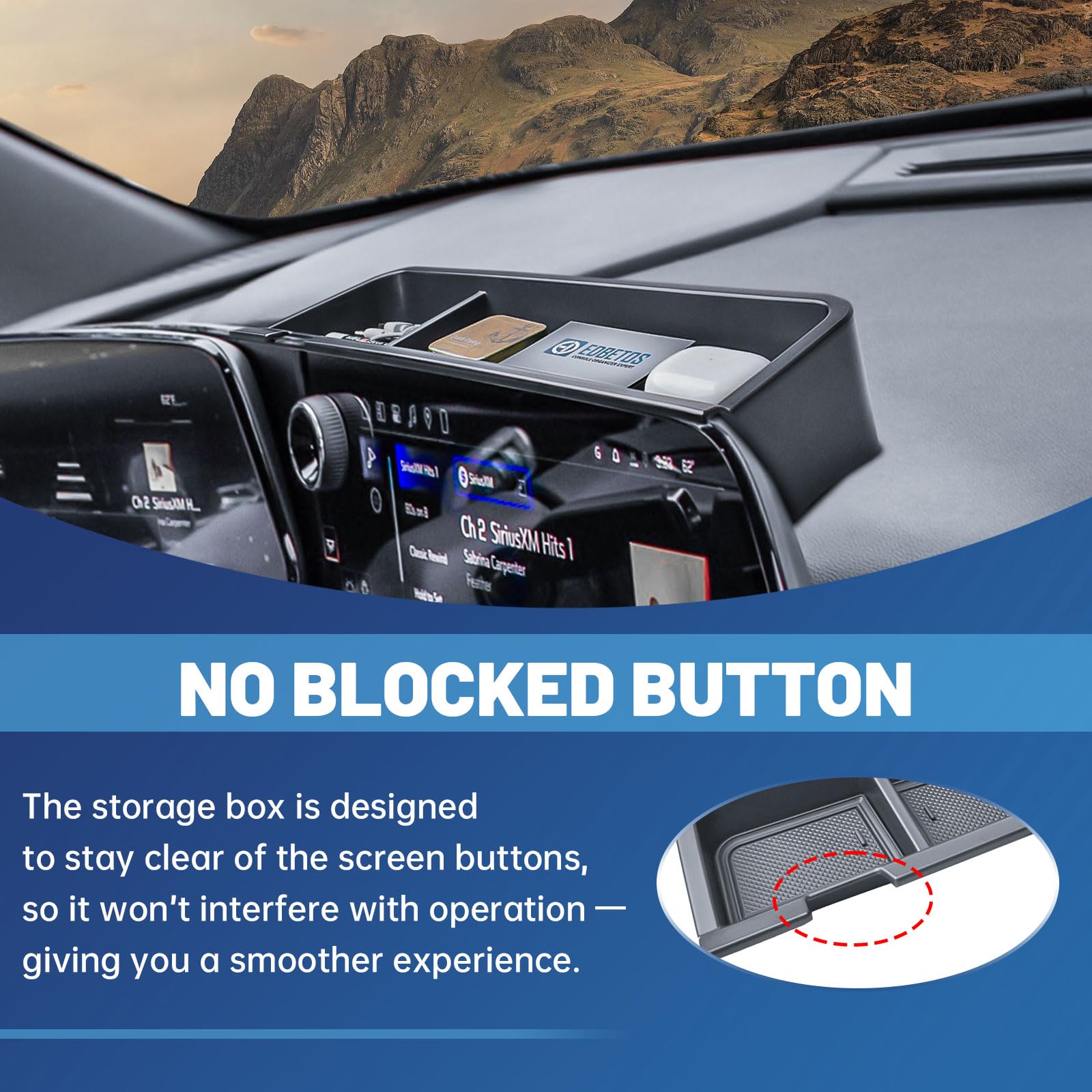 EDBETOS anti-slip silicone pads close-up preventing item movement and noise