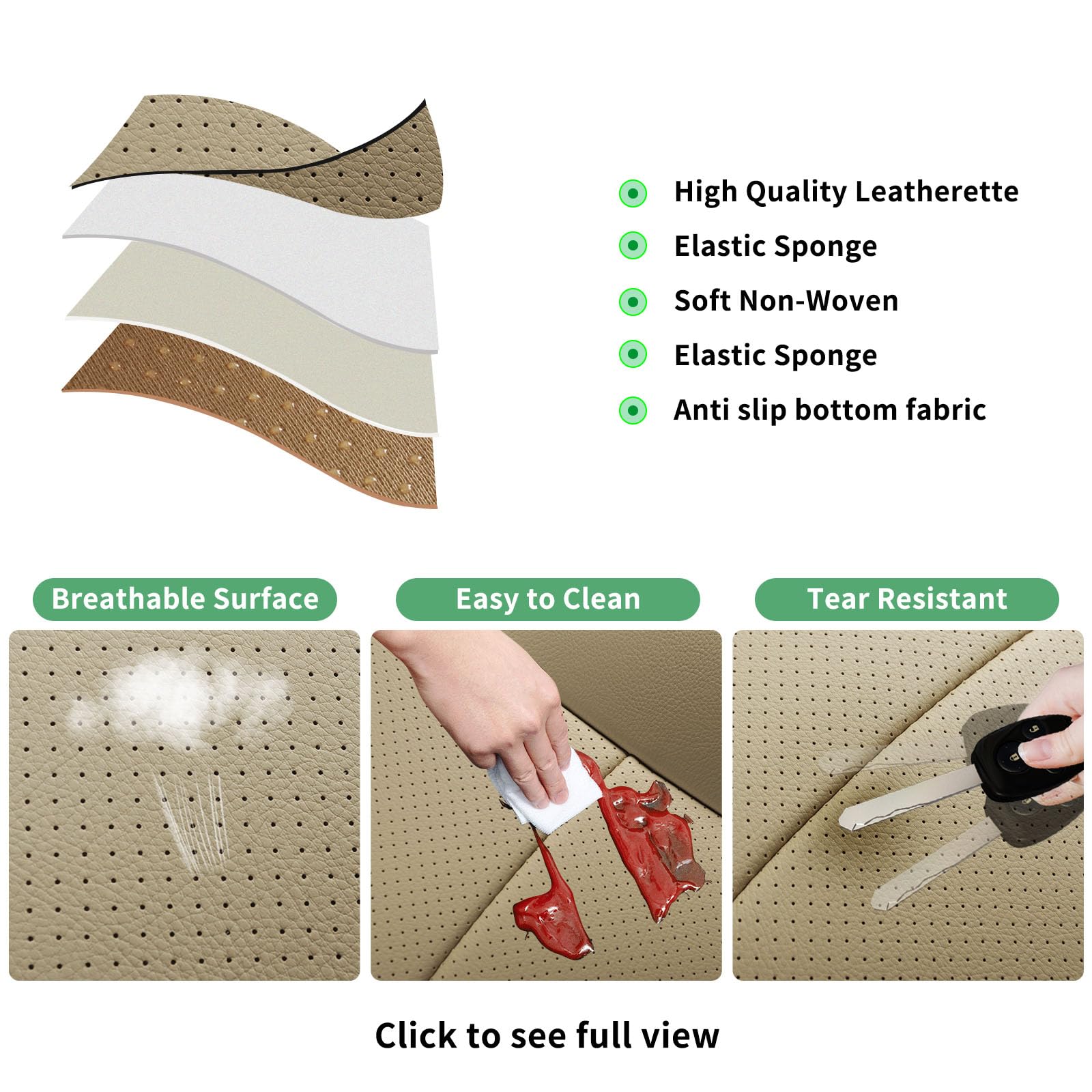 EDEALYN anti-slip backing under-seat reduces shifting during use