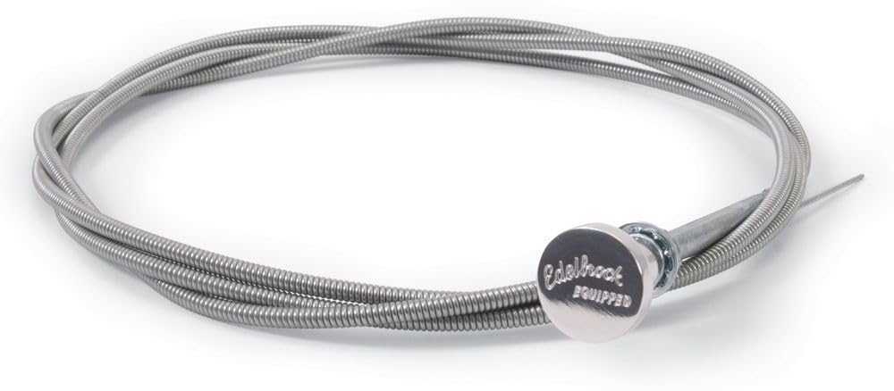 Edelbrock etched knob close-up highlighting brand and stylish durable finish