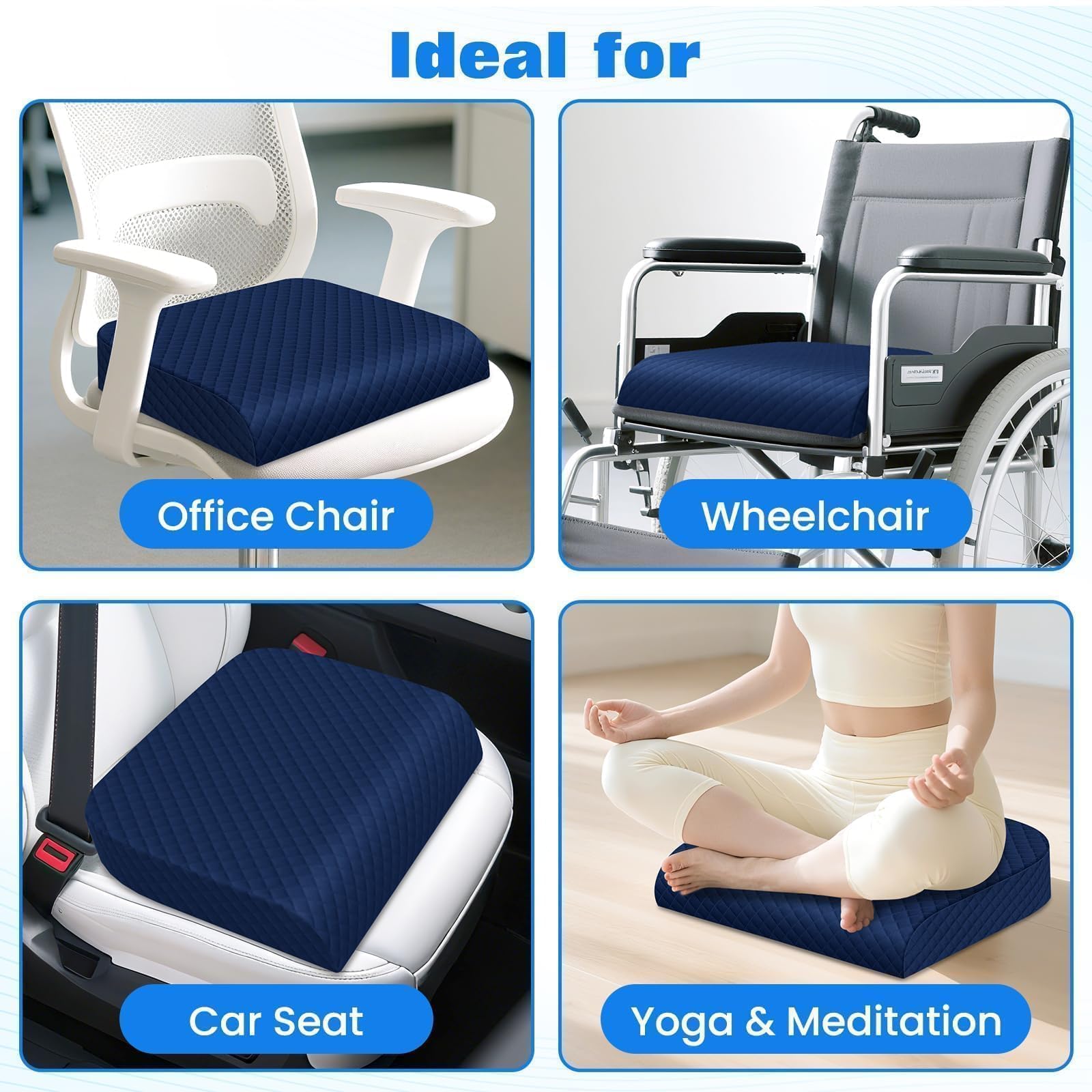 EdenDwell non-slip bottom surface preventing movement for secure seating on chairs