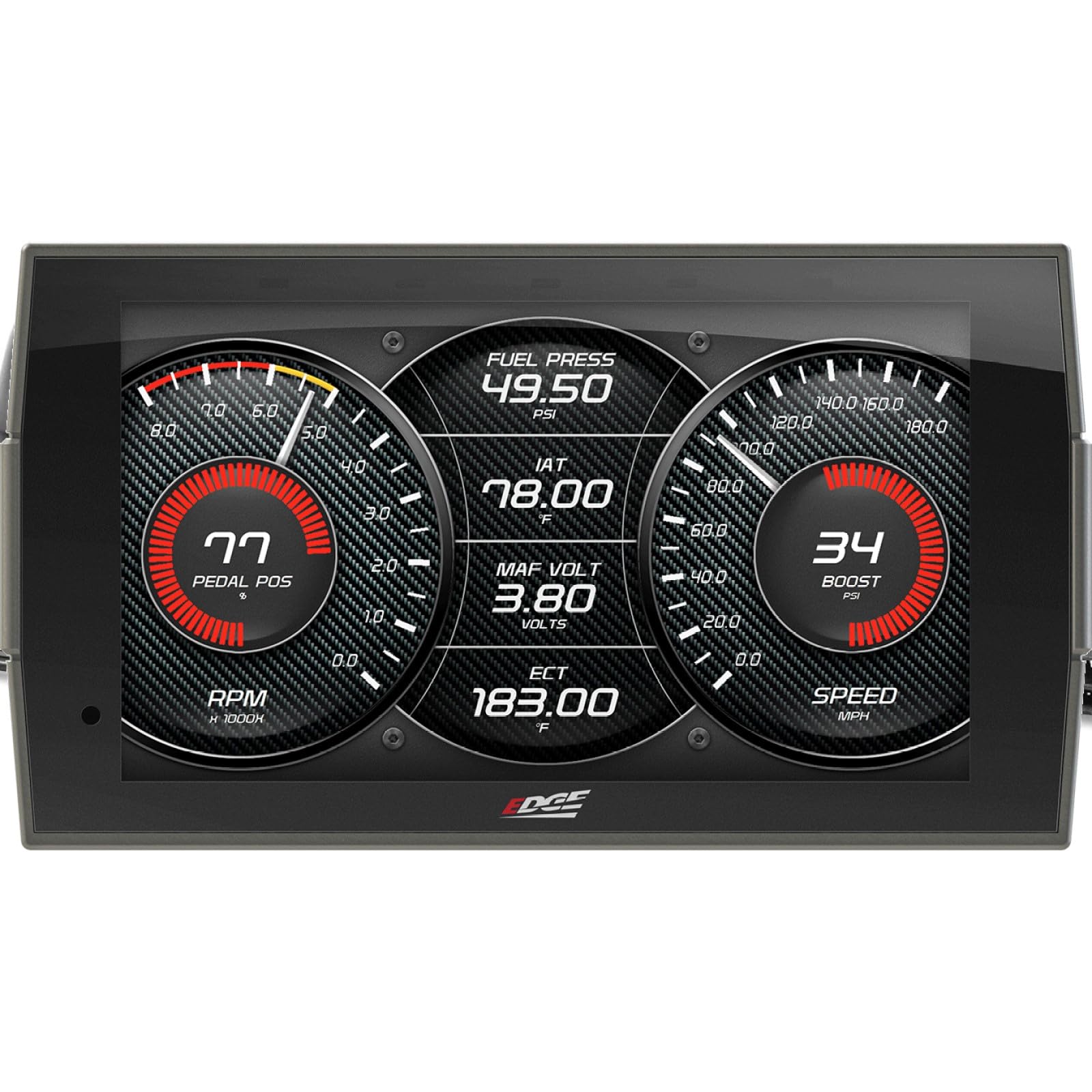 Edge Insight CTS3 touchscreen close-up showing crisp color and touch control