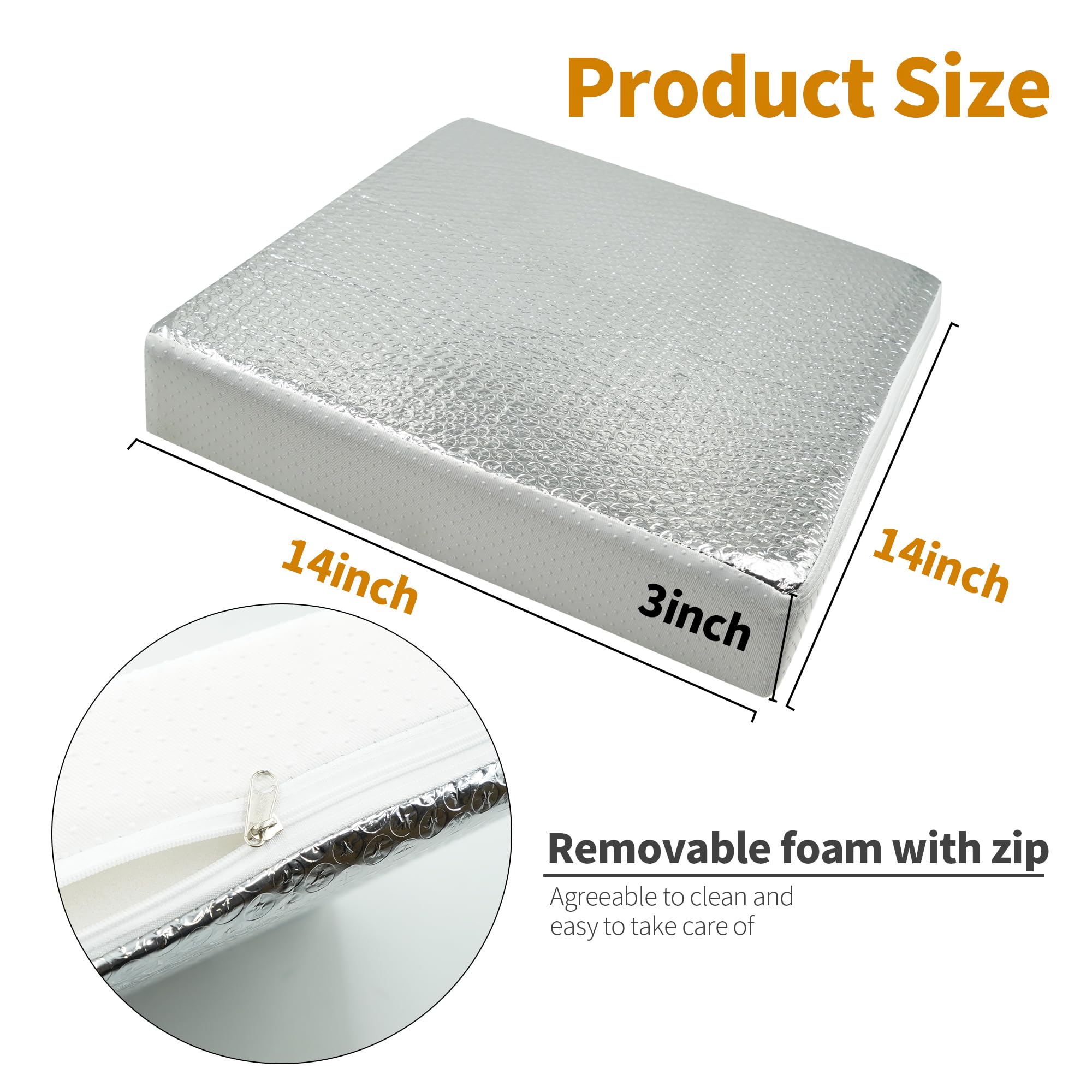 EDIETH installed inside a 14x14 RV vent demonstrating thermal insulation benefit