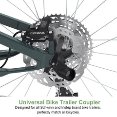 EFEALL hitch installed on bike axle demonstrating easy, tool-free fit