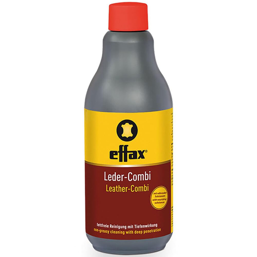 Effax brown 500ml bottle front view showing label and applicator, convenient care