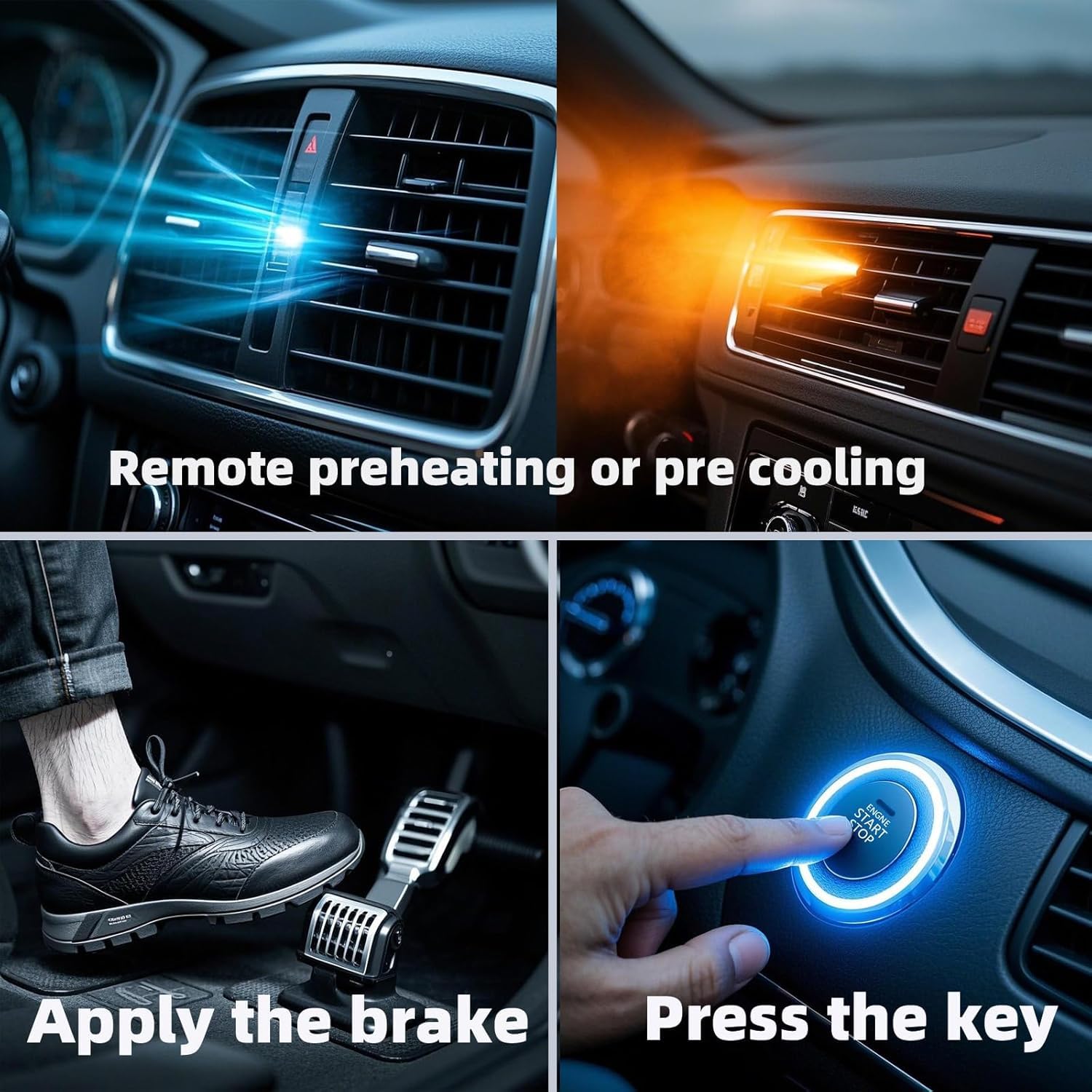 EFHIPS key fob front view illustrating quick remote start convenience