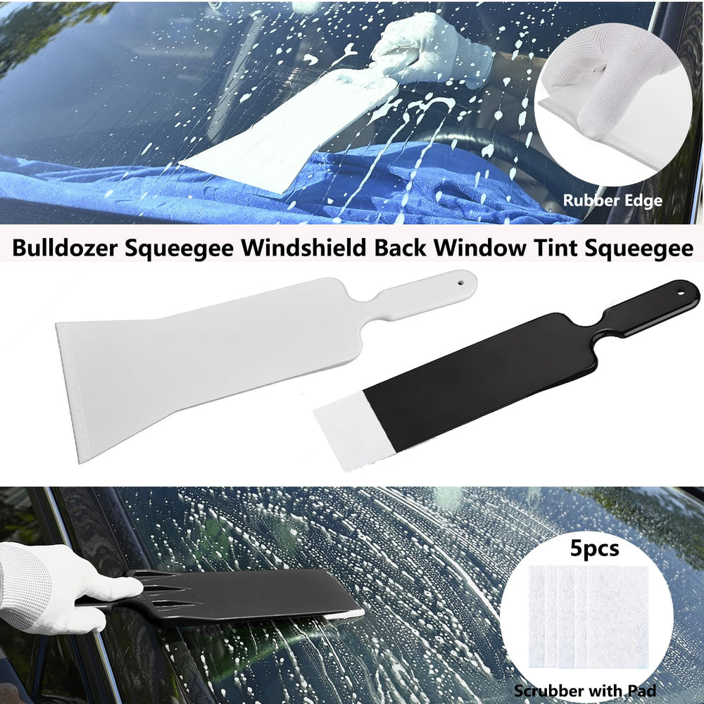 EHDIS bulldozer squeegee close-up with rubber edge protects film