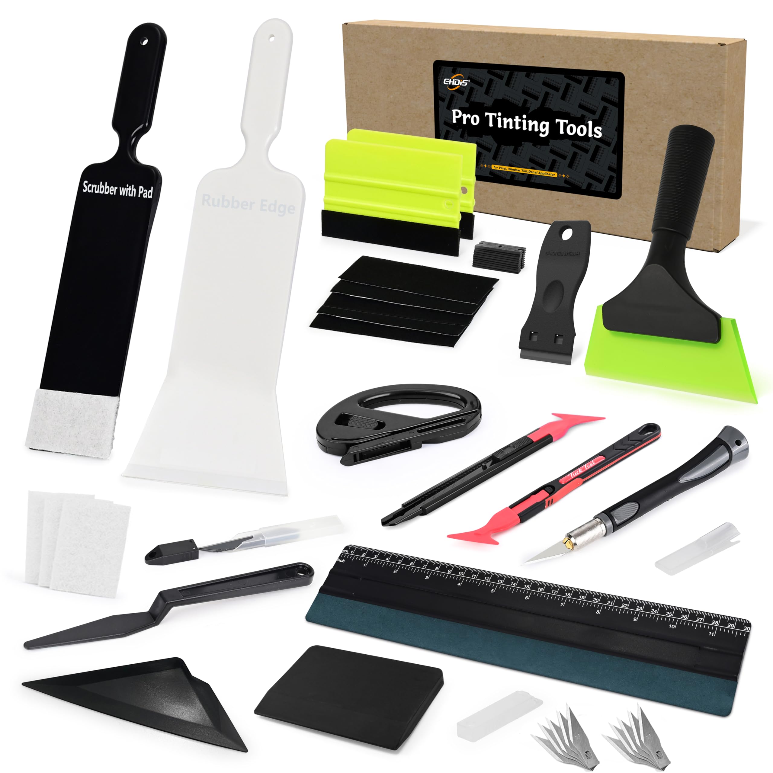 EHDIS front of tool kit showing all included tools for complete tinting