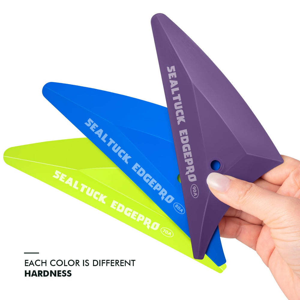 EHDIS purple hard squeegee edge showing bubble removal strength