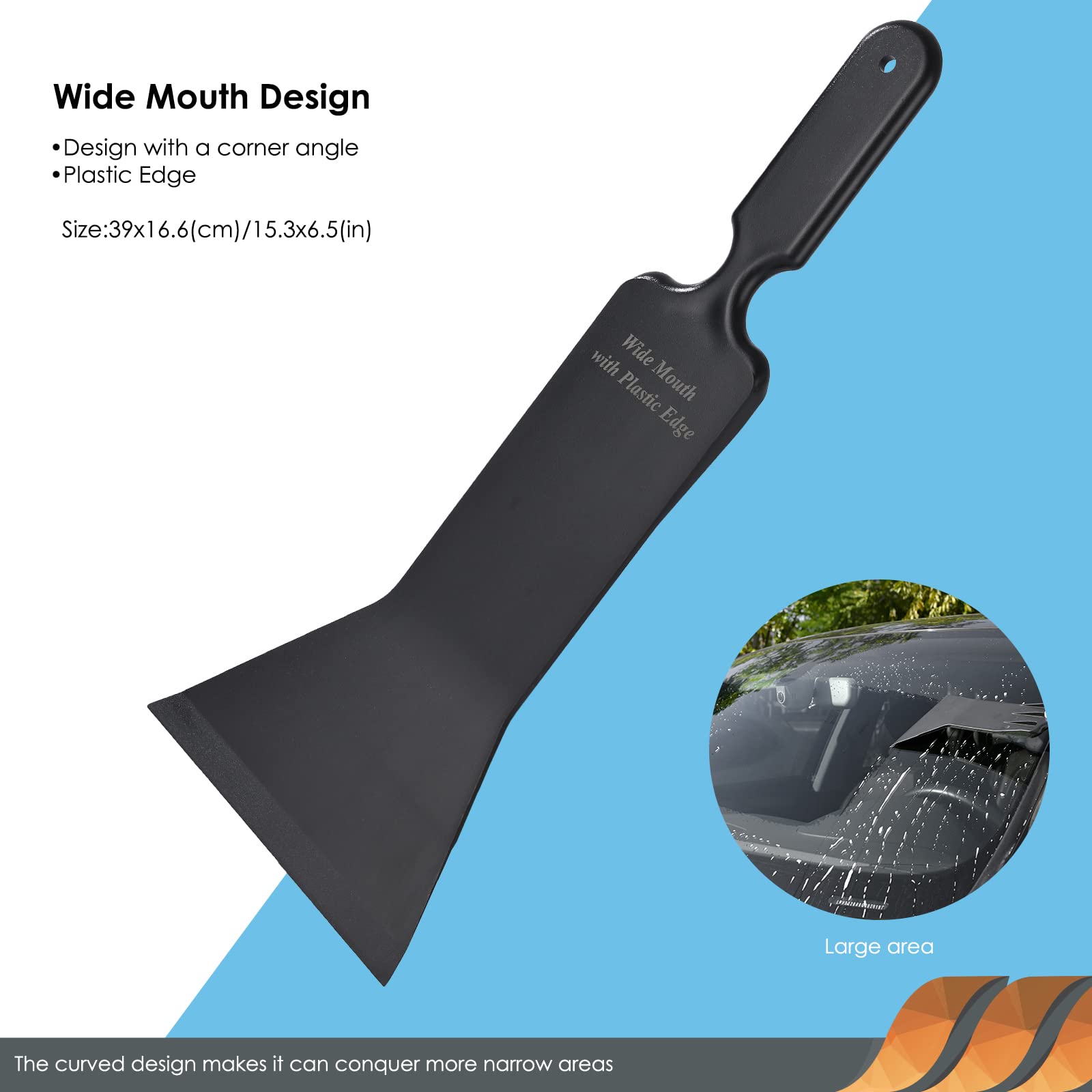 EHDIS long handle in use on windshield improving reach and control