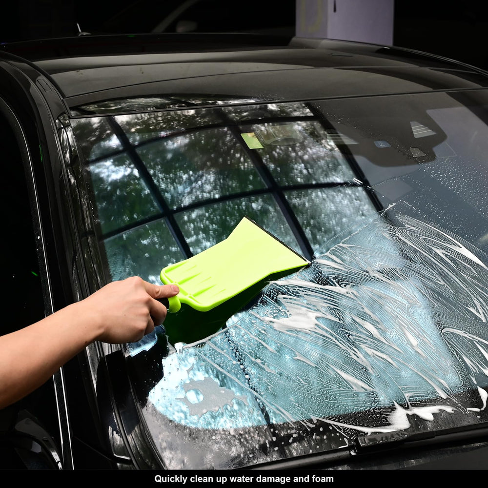 EHDIS tool scraping front windshield helping remove bubbles and moisture