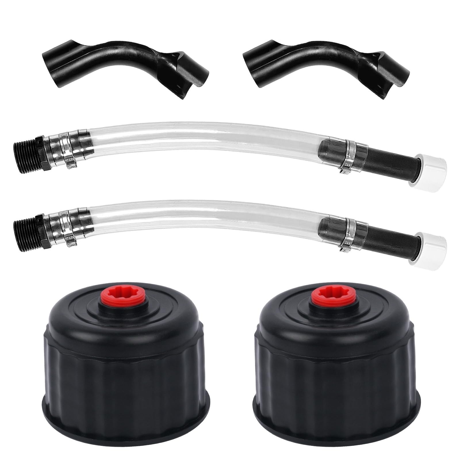 EINDER replacement cap and hose front view showing complete kit and fit benefits