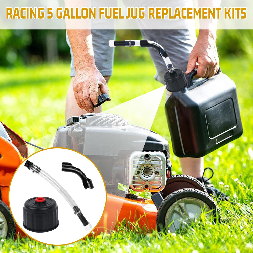 EINDER kit installed on VP Racing jug illustrating fast swap and spill reduction