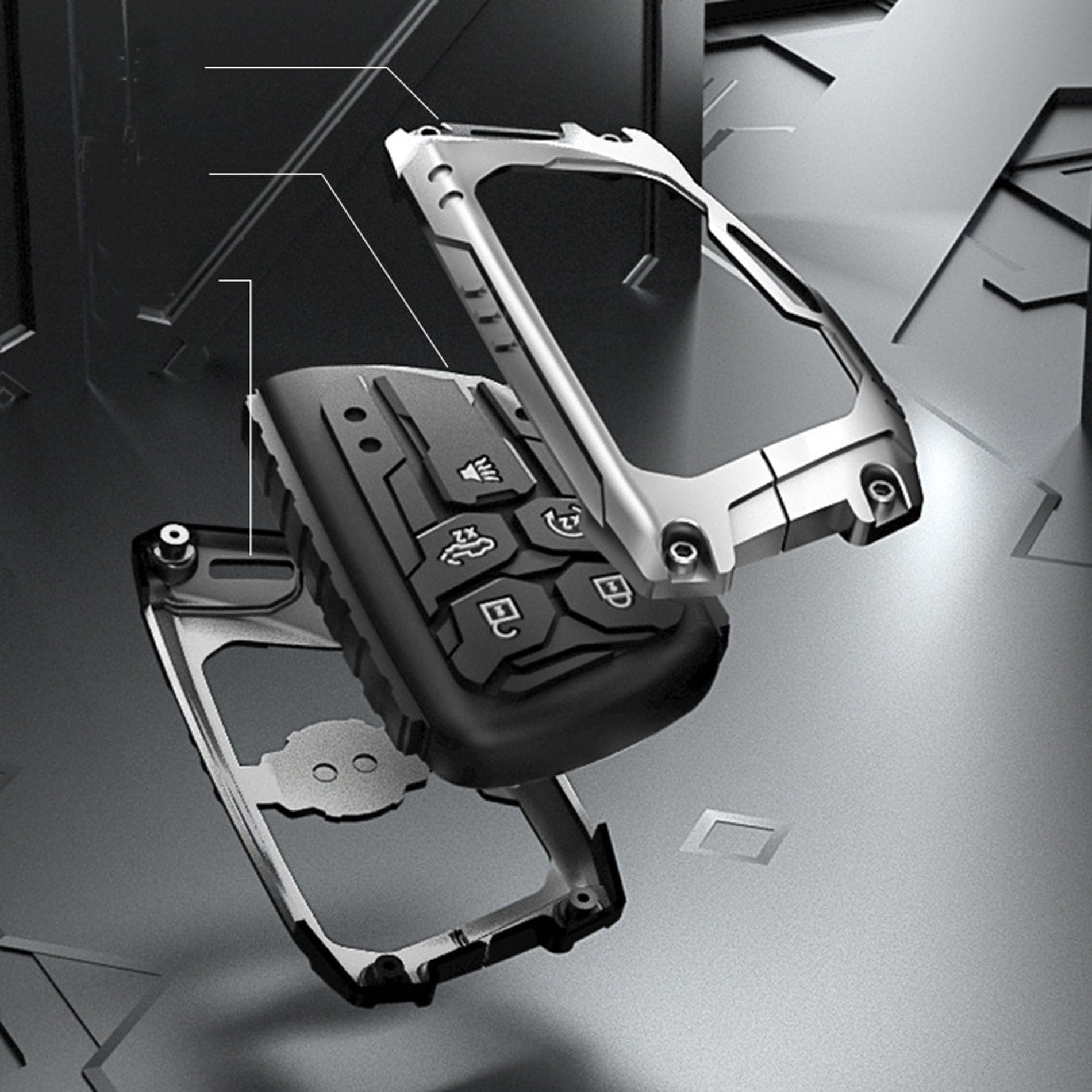 EJOAOJE cover installed on Chevy key demonstrating preserved button function and fit