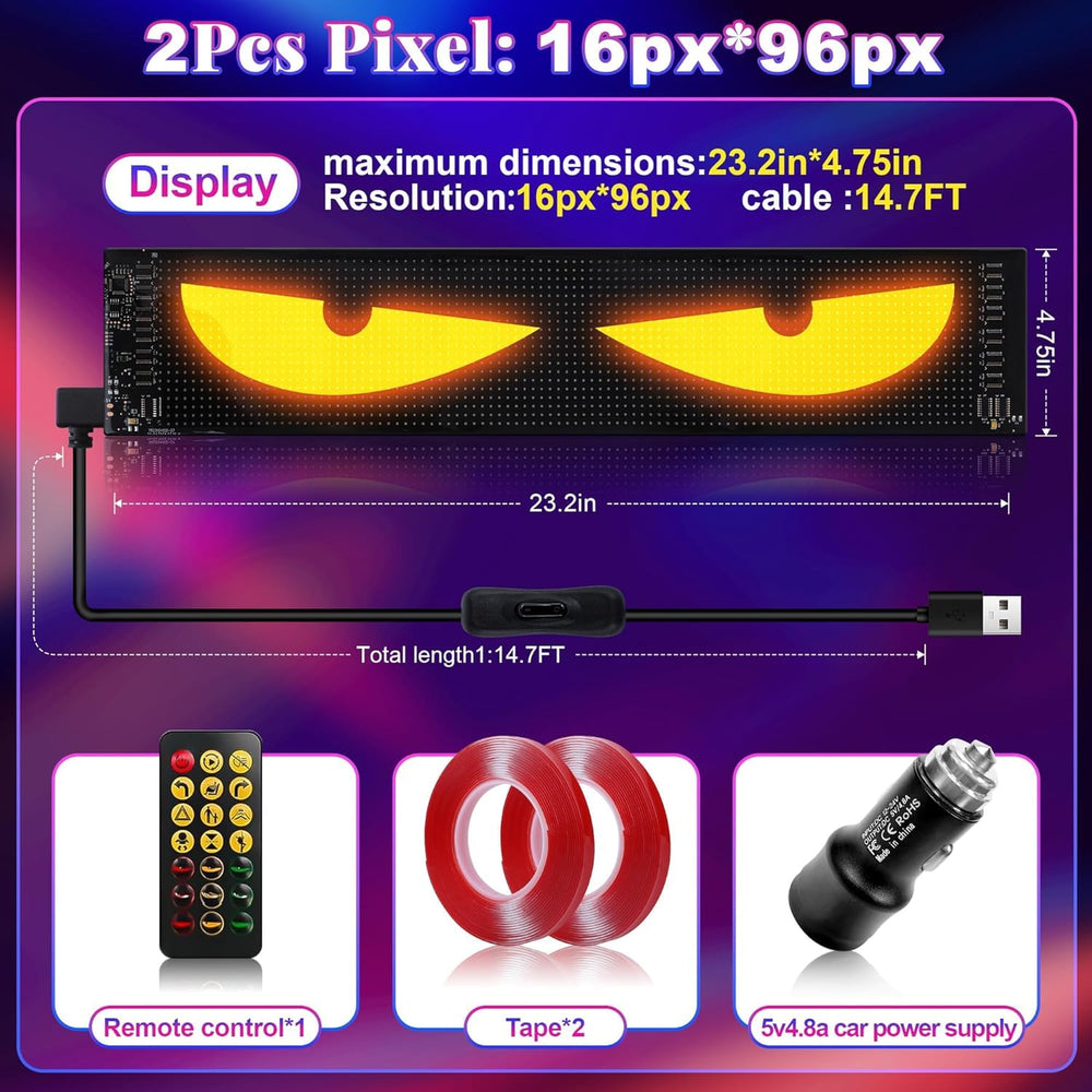 EJ's SUPER CAR custom GIF demo on panels showing upload capability and creative display benefit