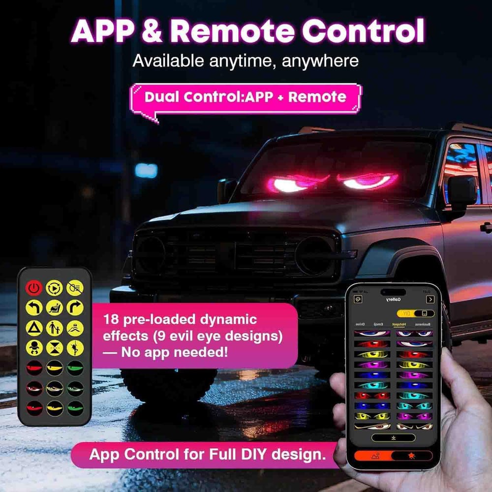 EJ's SUPER CAR remote and mobile app screen demonstrating easy control and customization benefit