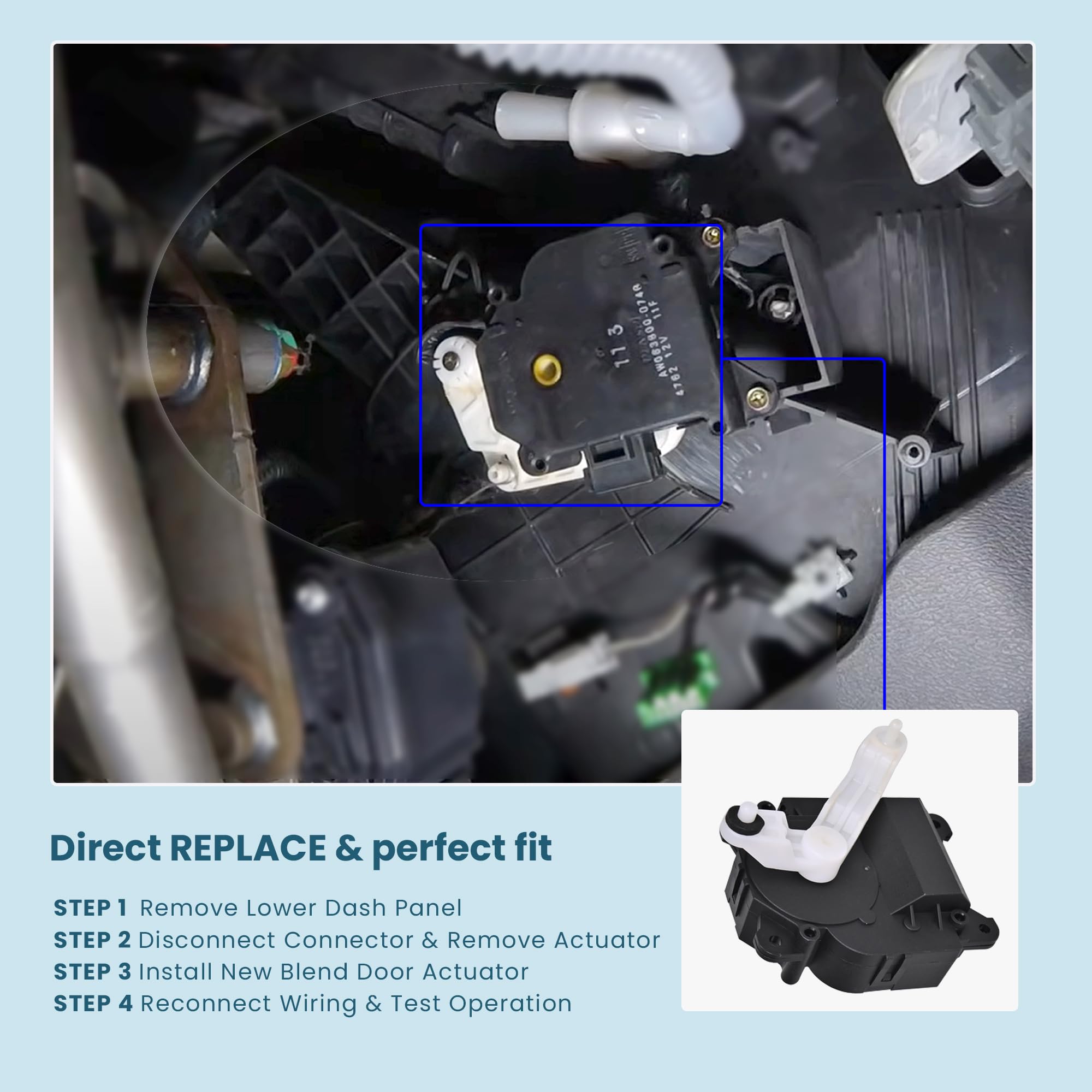 EKLN actuator with gasket and hardware for complete install