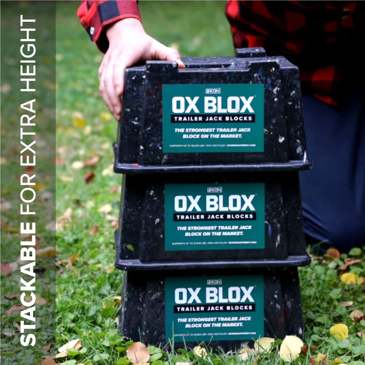 EKON OX BLOX on gravel demonstrating resistance to shifting and sinking benefit