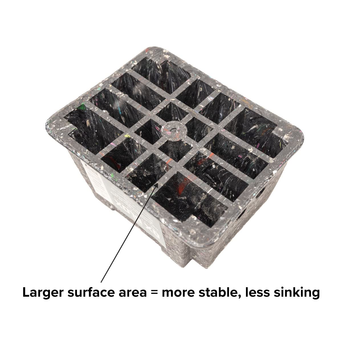 EKON OX BLOX under trailer jack bearing weight to prevent sinking benefit