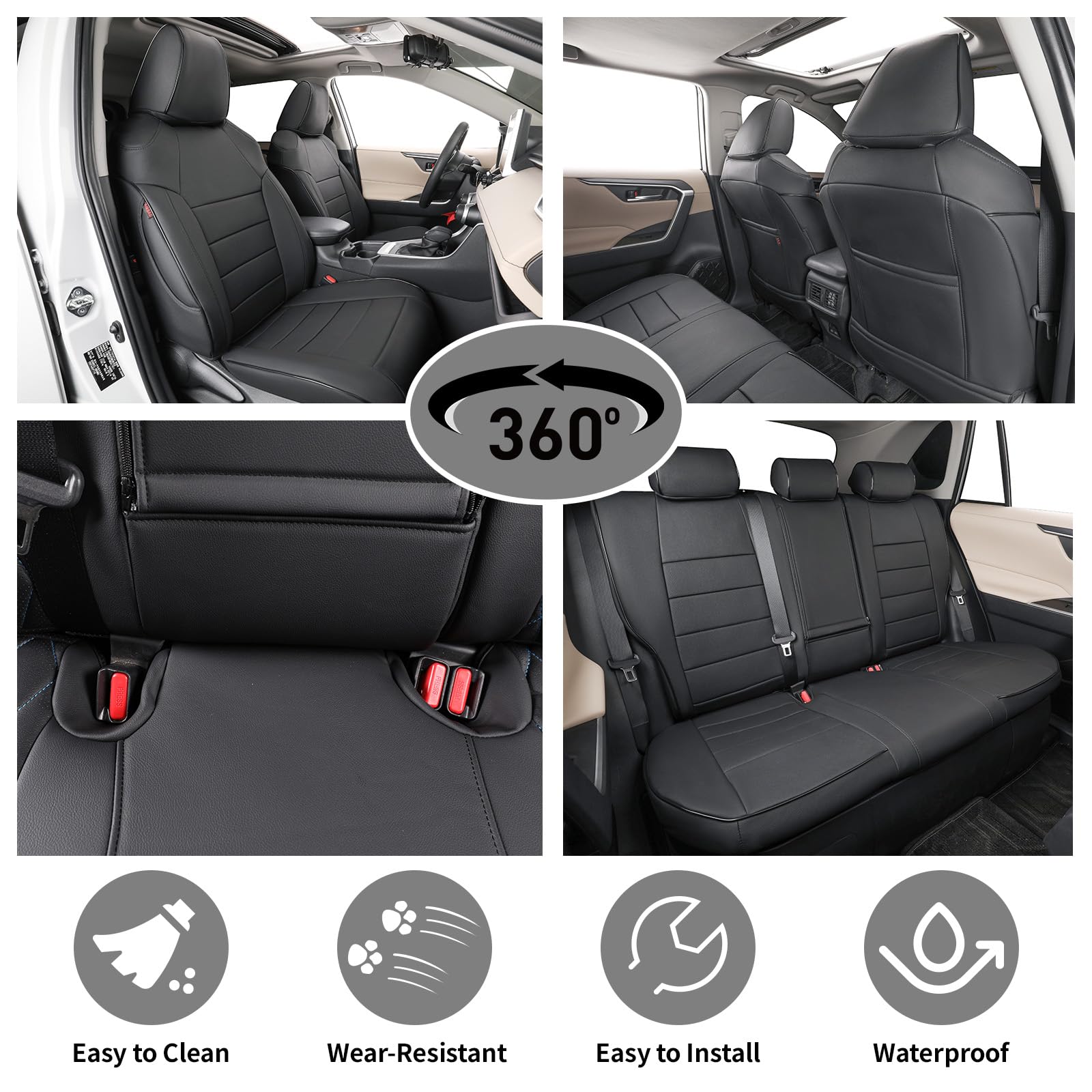 EKR rear seat with child seat showing family-friendly protection