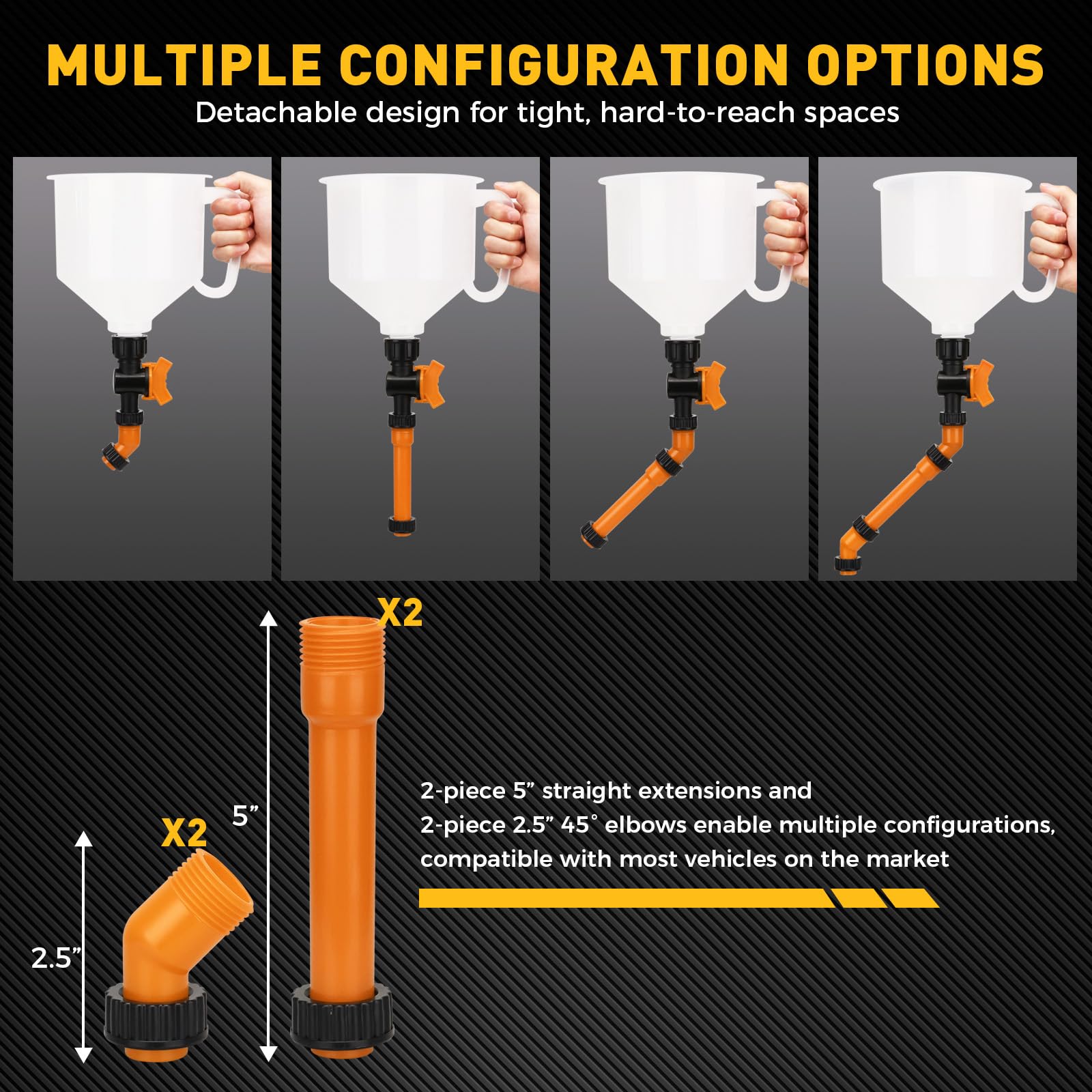 ELEAD 45-degree elbows and extenders showing extended reach advantage