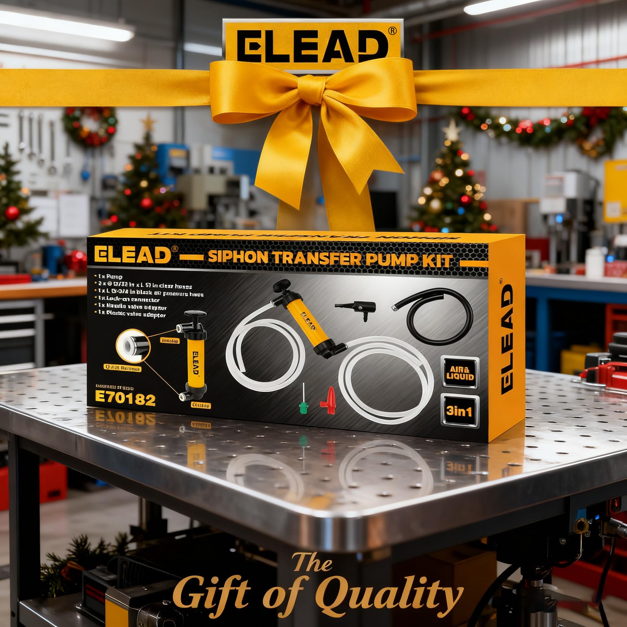 ELEAD inflating a balloon and sports ball with included adapters