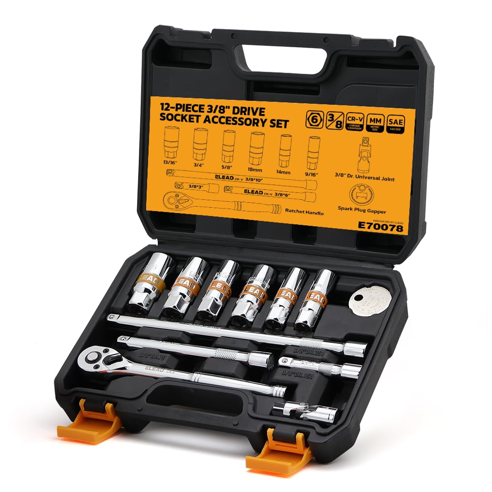 ELEAD front packaging showing complete 12-piece kit for quick identification and storage