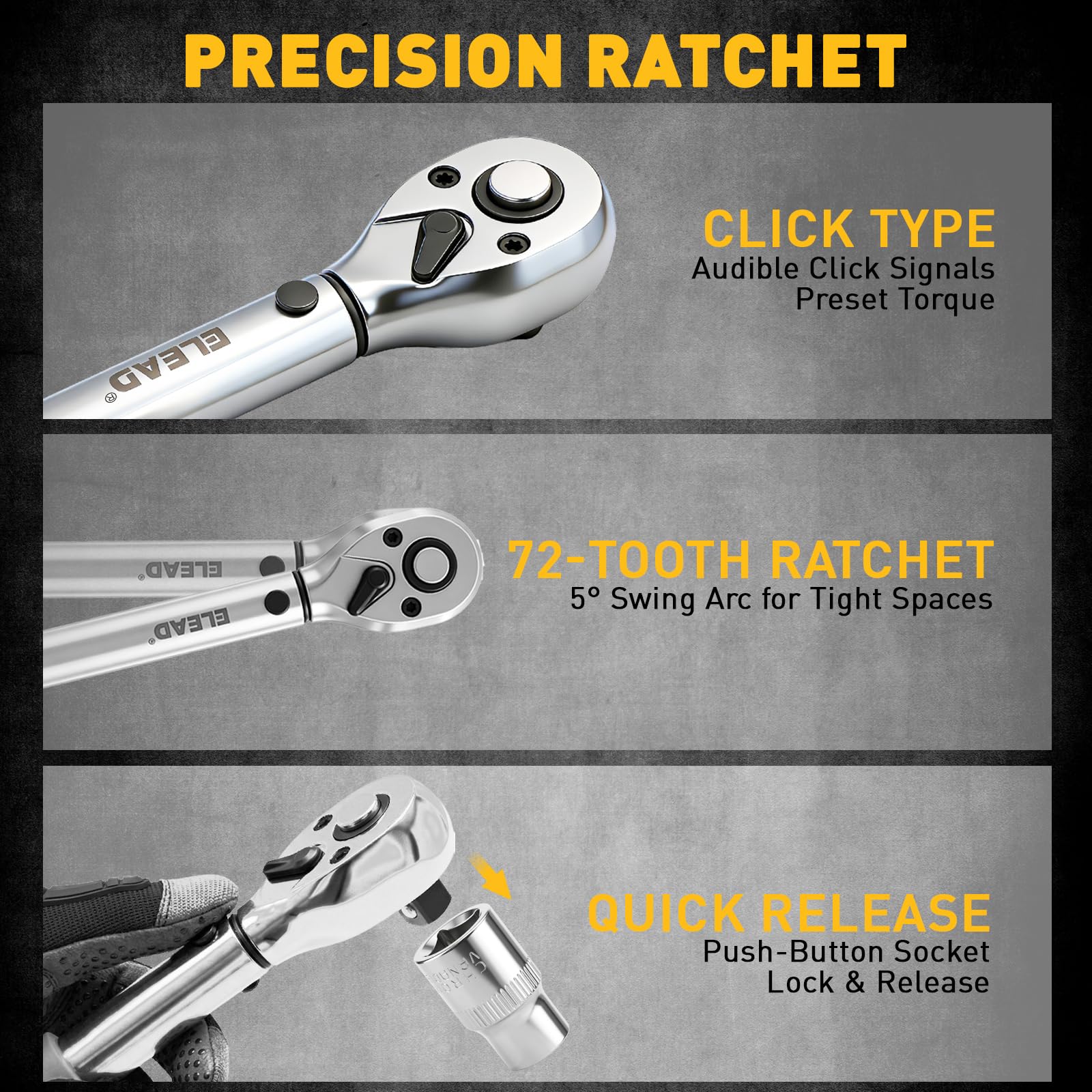 ELEAD spark plug gap tool measurement demonstrating precise gap adjustment