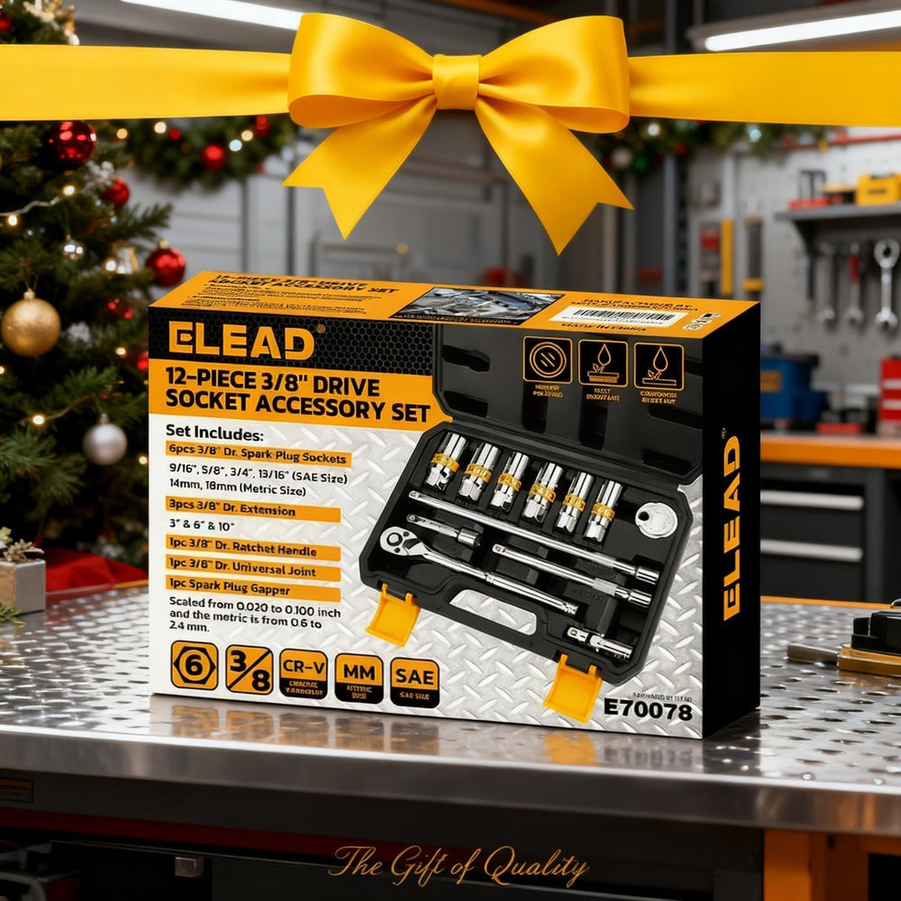ELEAD chrome sockets reflecting light to show corrosion-resistant polished finish