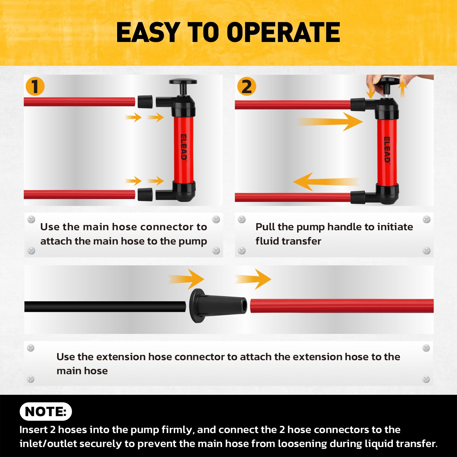 ELEAD pump transferring fuel into a boat tank for fast on-water refueling