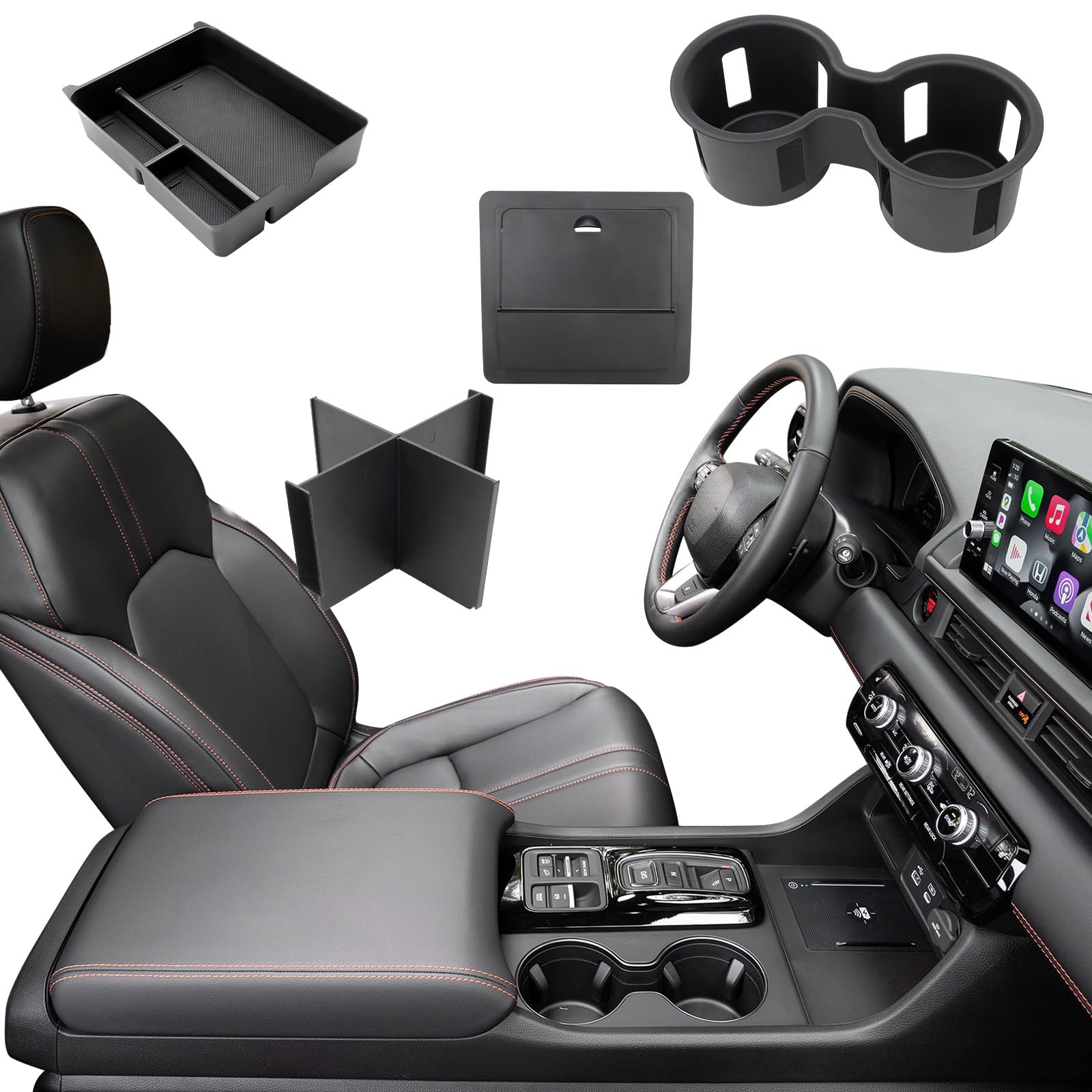 ELECFRESH front console overview showing organized compartments and easy access