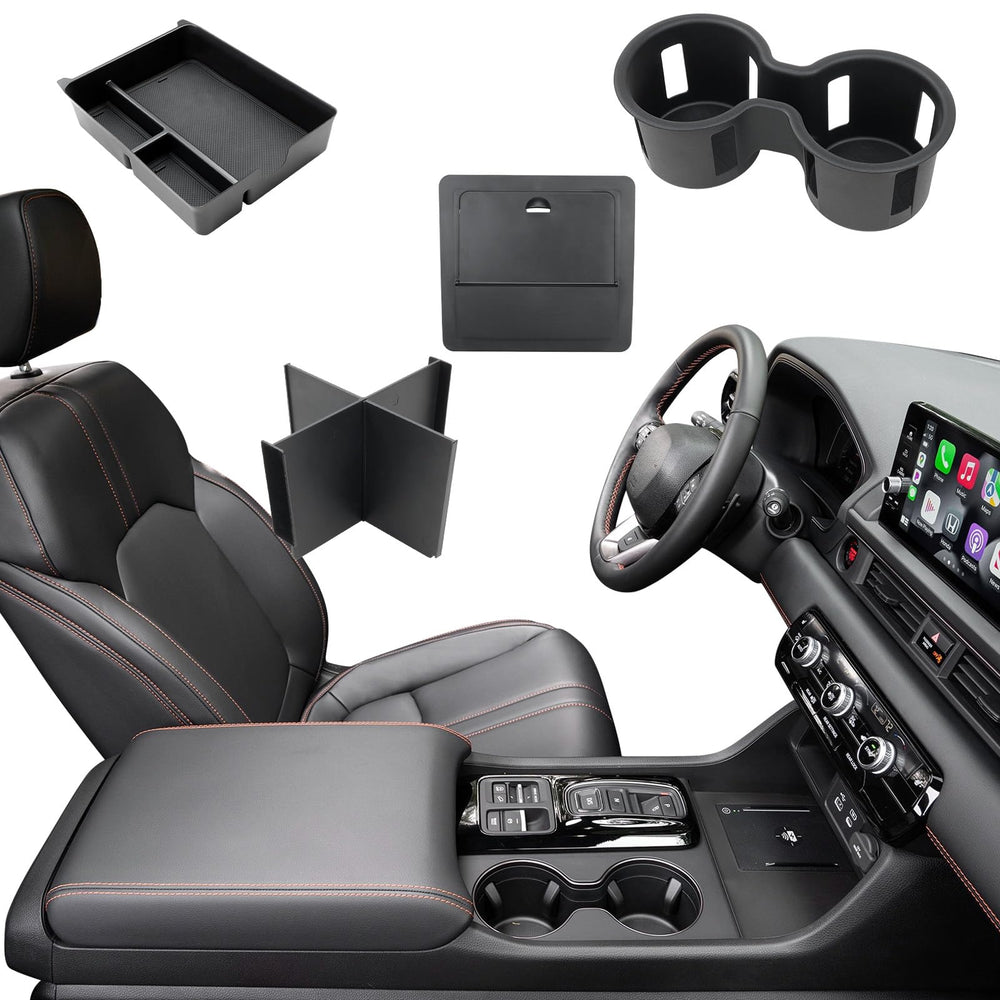 ELECFRESH front console overview showing organized compartments and easy access