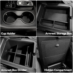ELECFRESH hidden armrest box detail showing discreet storage and protection