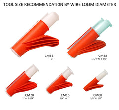 Electriduct smooth tip close-up reducing snags for safer cable feeding