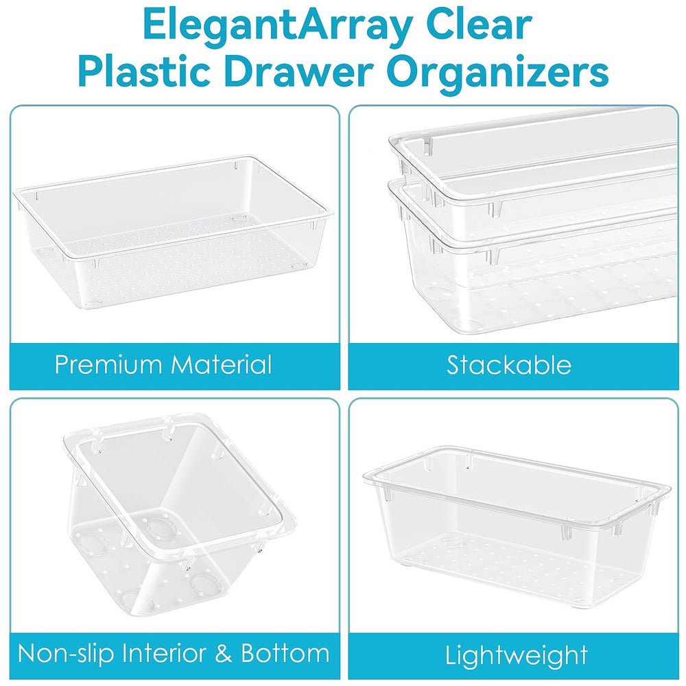 ElegantArray trays beside a ruler showing exact sizes for planning layouts